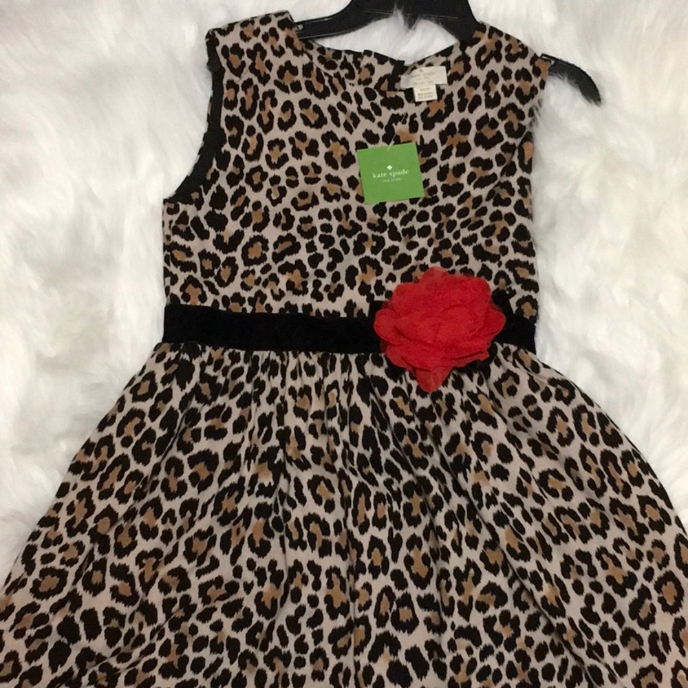 BNWT girls Kate Spade leopard party dress size 14Y